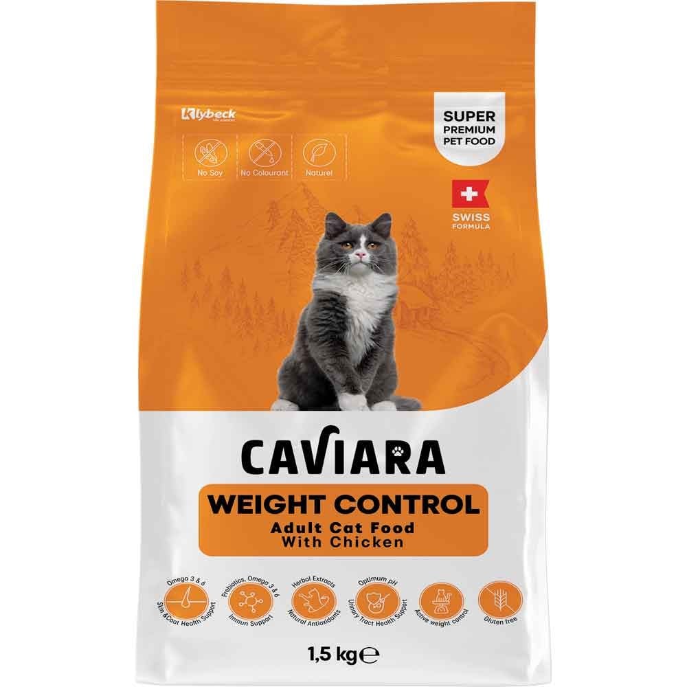 Caviara Kilo Kontrolü İçin Tavuklu Kedi Maması 1,5 Kg 7640297841325 Amazon Pet Center