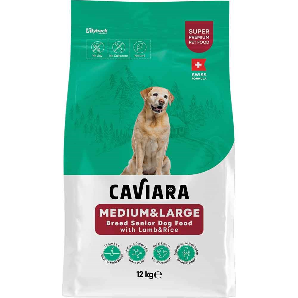 Caviara Kuzu Etli ve Pirinçli Orta & Büyük Irk Yaşlı Köpek Maması 12 Kg 7640297841219 Amazon Pet Center