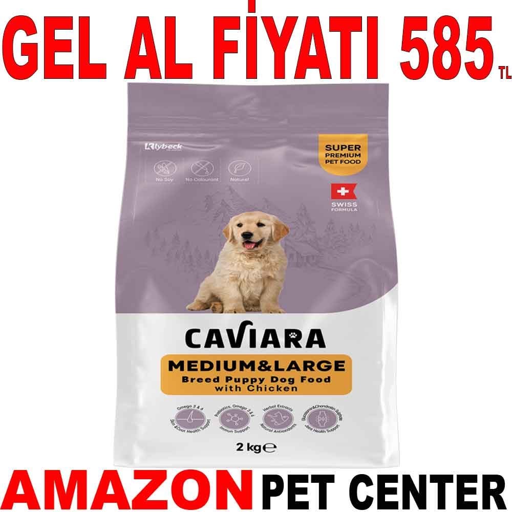 Caviara Tavuklu Orta & Büyük Irk Yavru Köpek Maması 2 Kg Gel Al 35012443 Amazon Pet Center