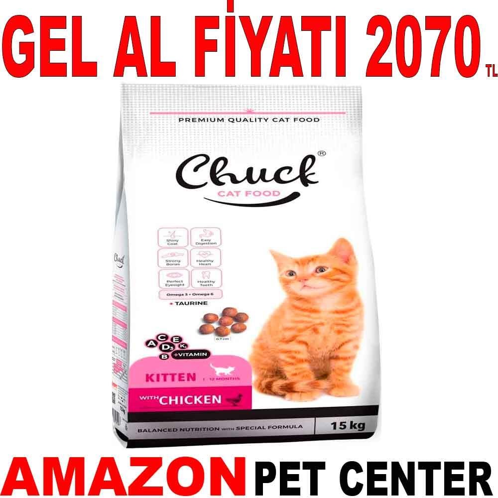 Chuck Yavru Kedi Maması Tavuklu 15 Kg 19405001 Amazon Pet Center