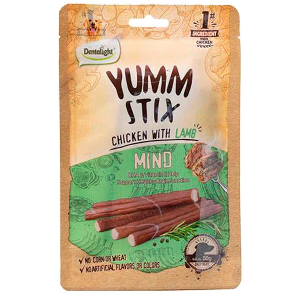 Dentalight Yumm Stick Mind Tavuklu ve Kuzu Etli Köpek Ödül Çubuğu 50 Gr 6942133310837 Amazon Pet Center