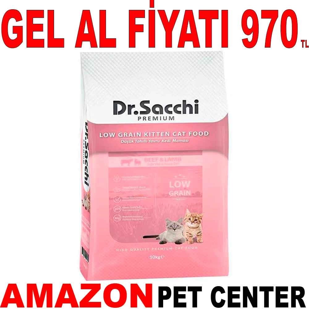 Dr Sacchi Düşük Tahıllı Etli Yavru Kedi Maması 10 KG Gel Al 18232004 Amazon Pet Center