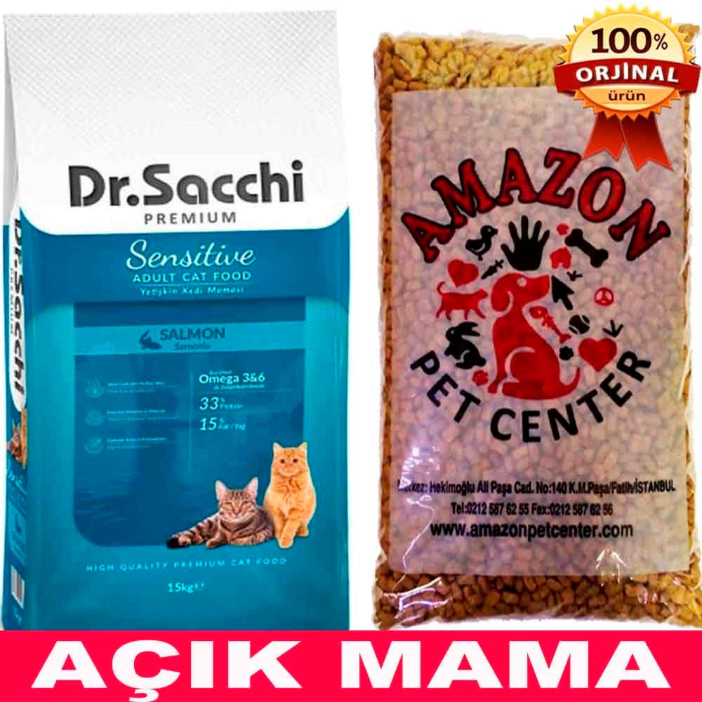Dr Sacchi Somonlu Kedi Maması Açık 1 Kg 32121339 Dr Sacchi Açık Kedi Maması Amazon Pet Center