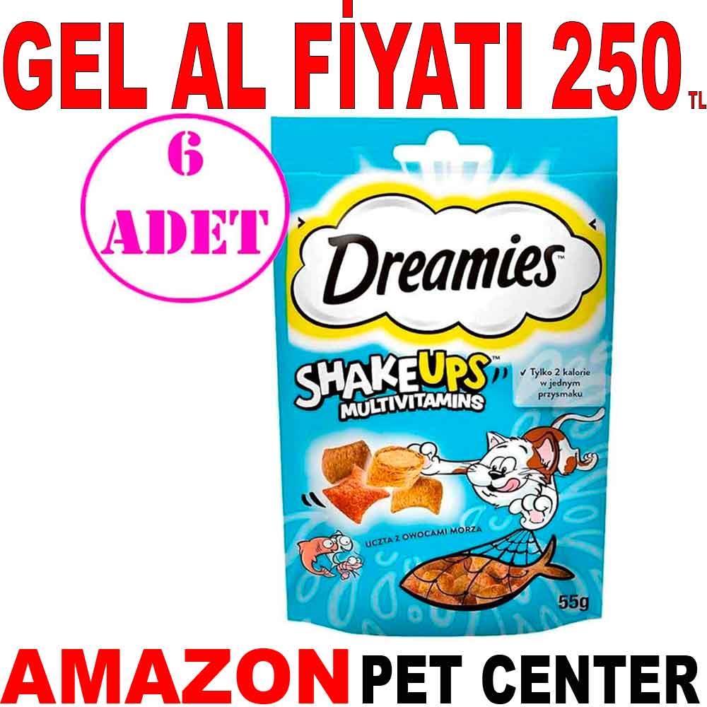 Dreamies Kedi Ödülü Shake Ups Seafood 55 Gr 6 AD 20983000 Amazon Pet Center