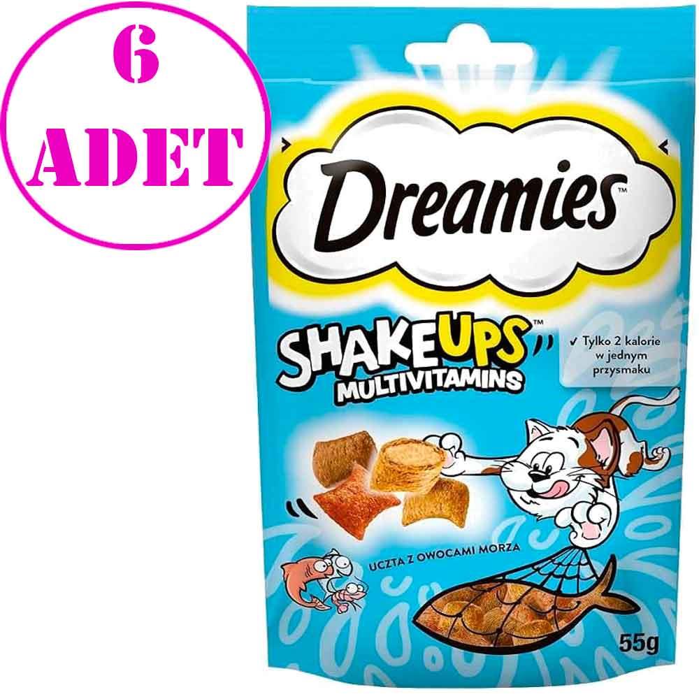 Dreamies Kedi Ödülü Shake Ups Seafood 55 Gr 6 AD 20982003 Amazon Pet Center