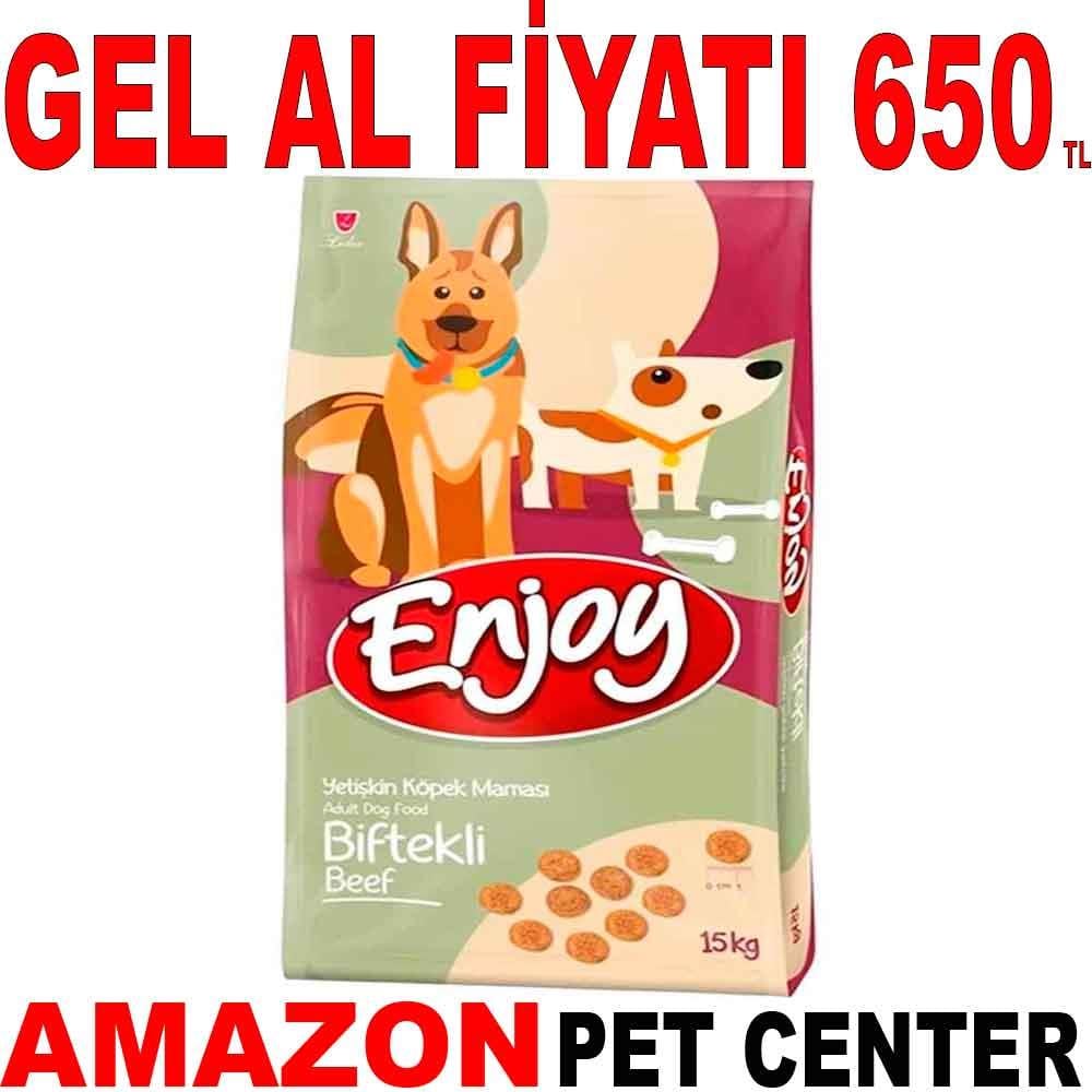 Enjoy Biftekli Yetişkin Köpek Maması 15 Kg Gel Al 35000976 Amazon Pet Center