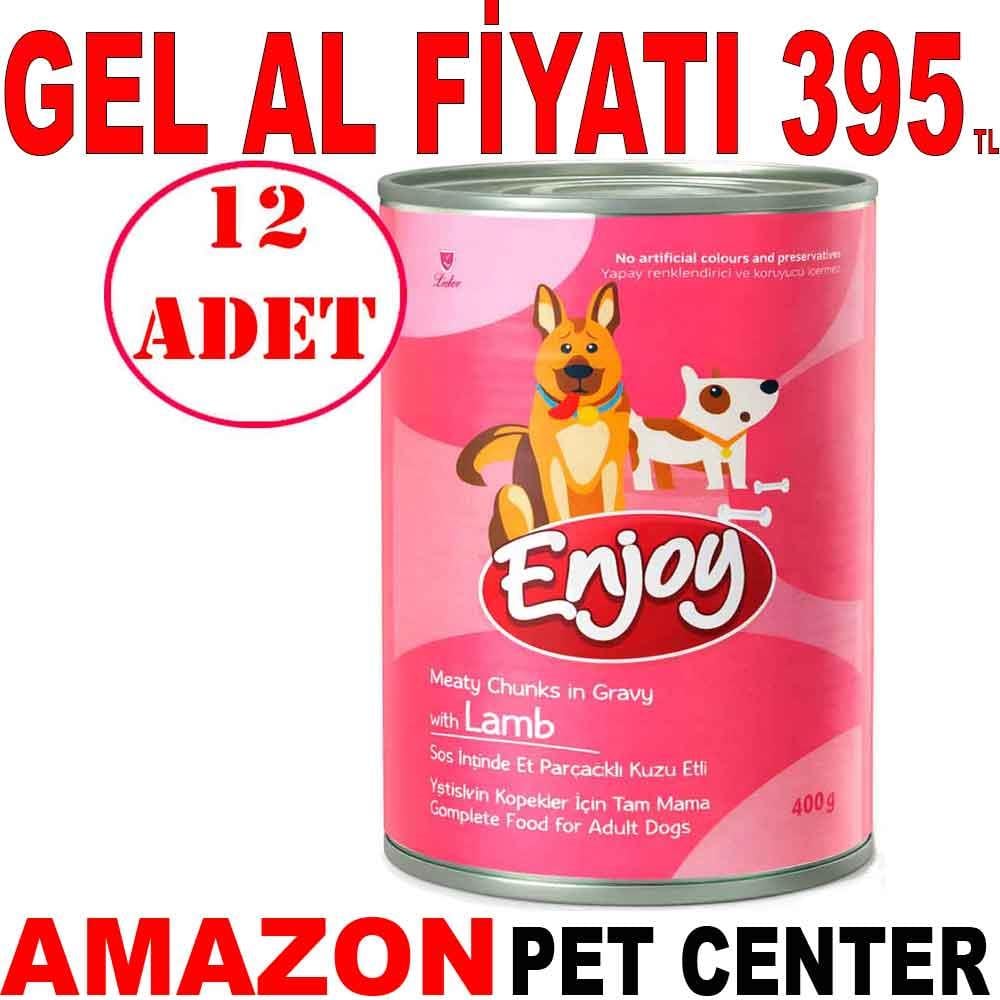 Enjoy Kuzu Etli Köpek Konservesi Sos İçinde Et Parçacıklı 400 Gr 12 AD Gel Al 35006626 Amazon Pet Center