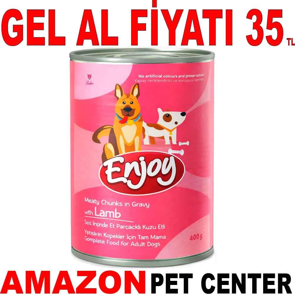 Enjoy Kuzu Etli Köpek Konservesi Sos İçinde Et Parçacıklı 400 Gr Gel Al 35006602 Amazon Pet Center