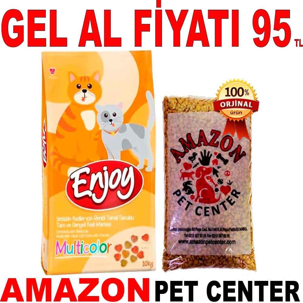 Enjoy Multicolor Tavuklu Kedi Maması Açık 1 Kg 35001355 Amazon Pet Center