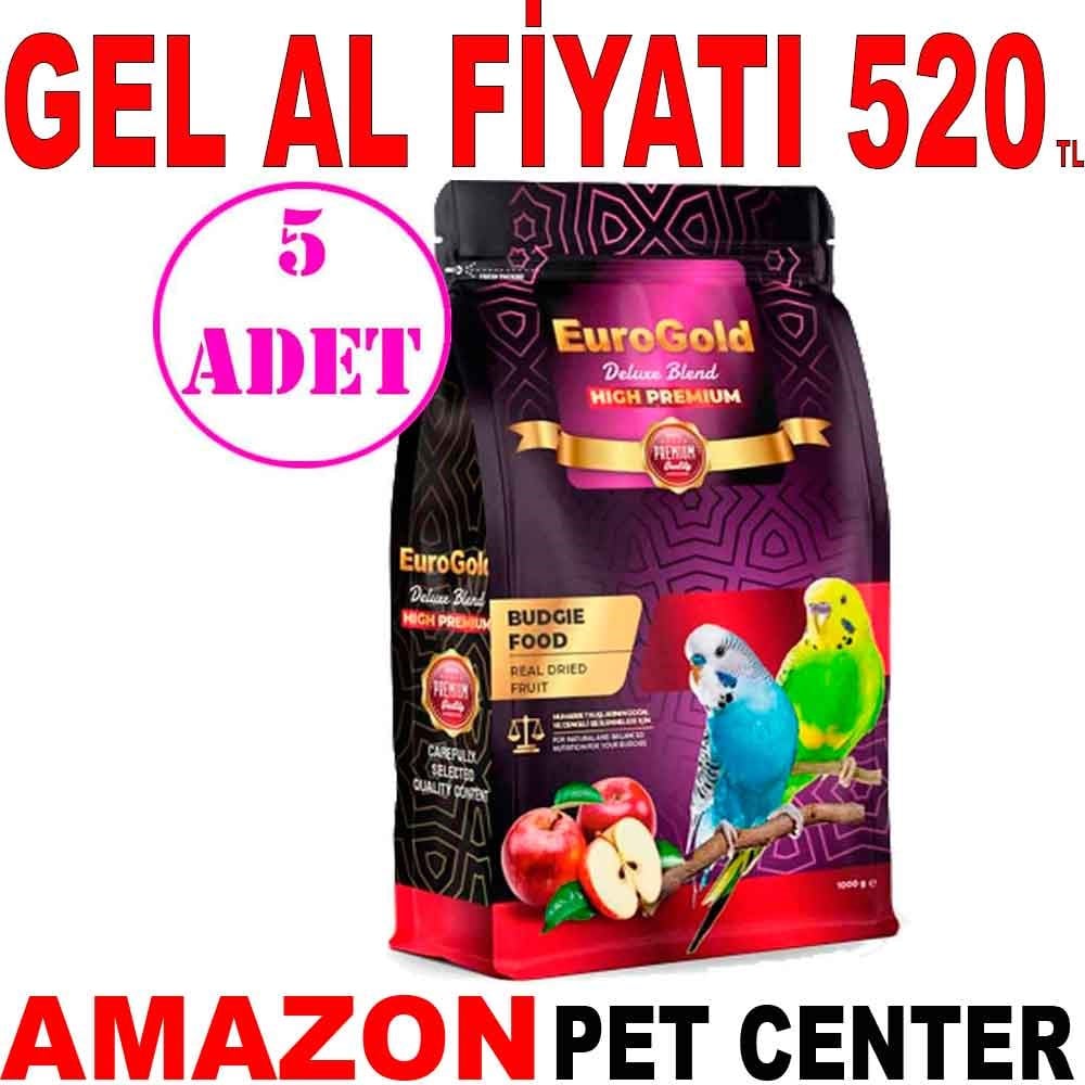 Euro Gold Deluxe Blend Gerçek Elmalı Premium Muhabbet Yemi 1 Kg 5 AD Gel Al 20551001 Amazon Pet Center