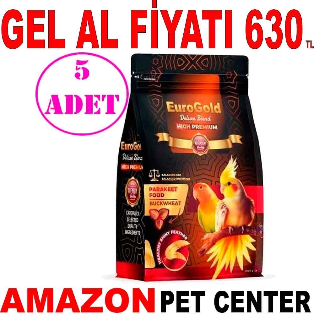 Euro Gold Deluxe Blend Paraket Yemi Kara Buğday Katkılı 1 Kg 5 AD Gel Al 20558000 Amazon Pet Center