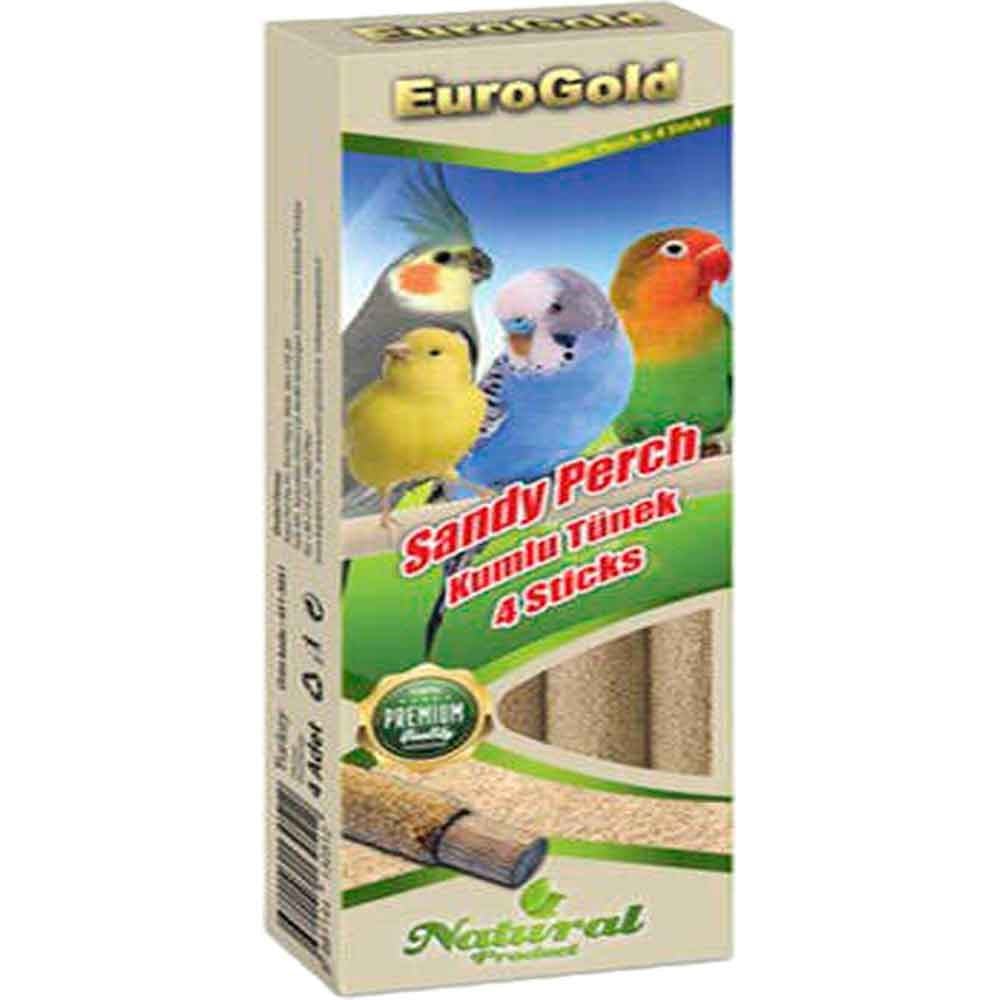 Euro Gold Doğal Kumlu Kuş Tüneği ( 4'lü Paket ) 8681144130512 Amazon Pet Center