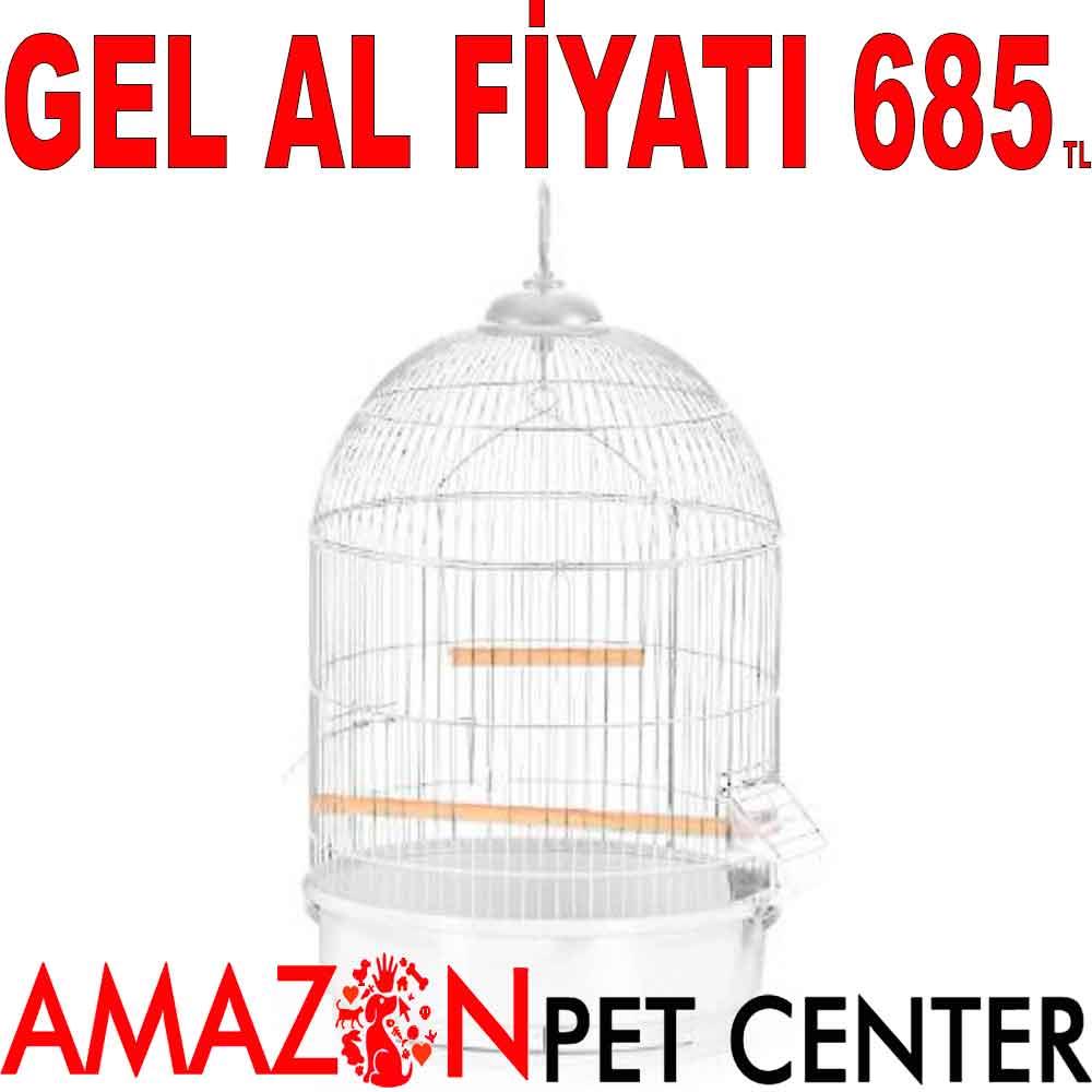 Euro Gold Yuvarlak Salon Kafesi Beyaz (ø34x55 cm)3105 AB 21984006 Amazon Pet Center