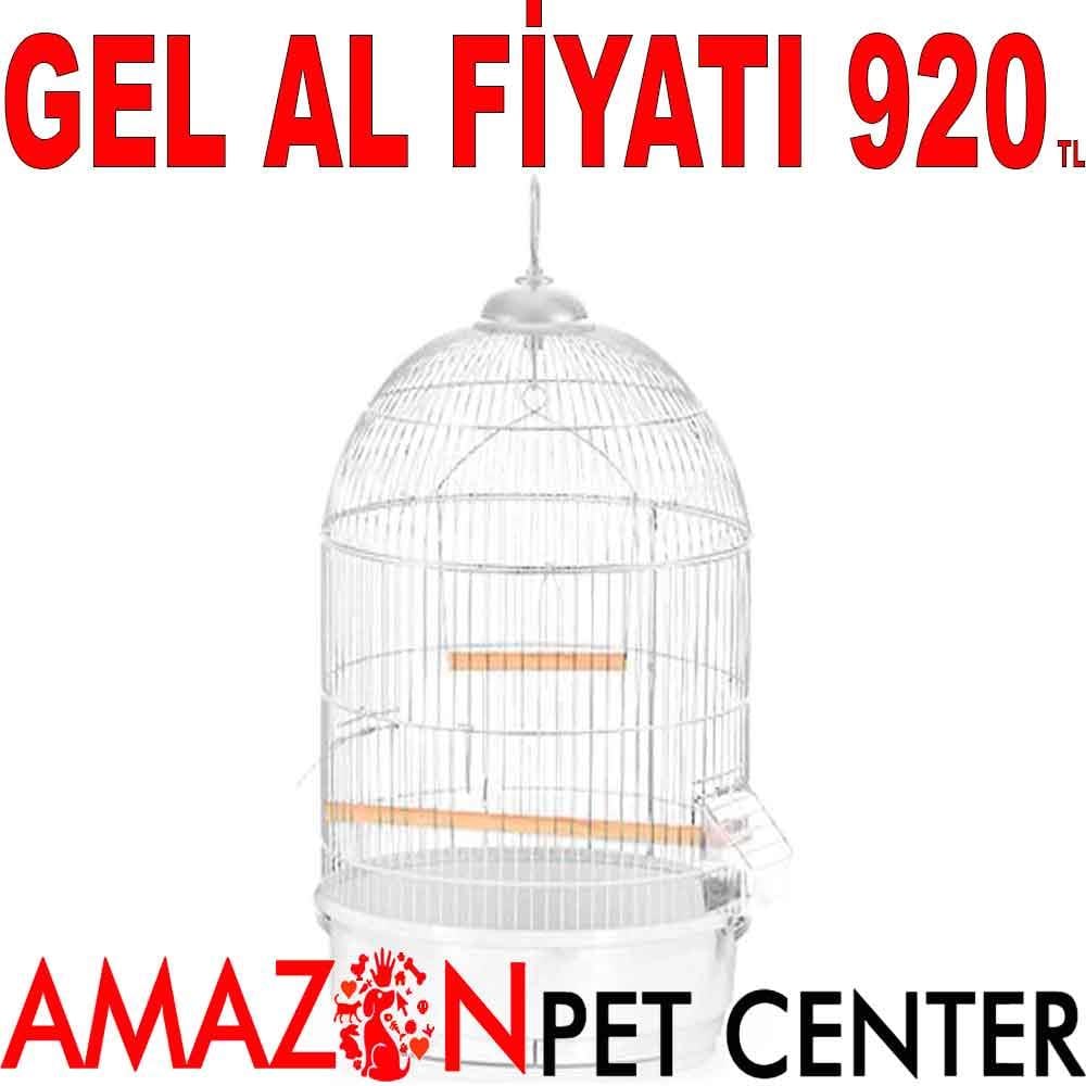Euro Gold Yuvarlak Salon Kafesi Beyaz (ø42x77 cm) Dış Yemlik 21989001 Amazon Pet Center