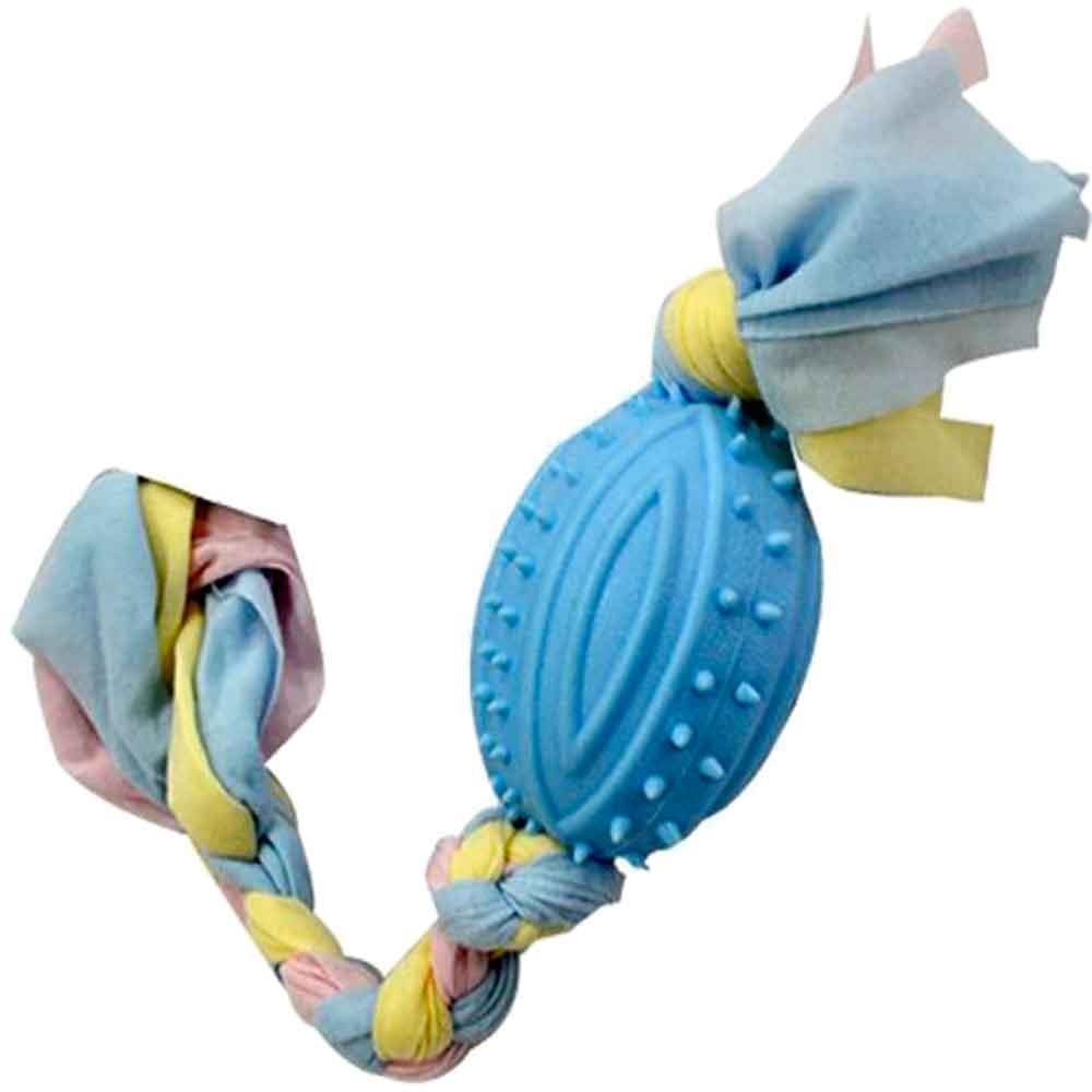 EuroDog Puppy Toys Diş İpli Kauçuk Rugby Topu Yavru Köpek Oyuncağı Mavi 35 cm 8681144191841 Amazon Pet Center