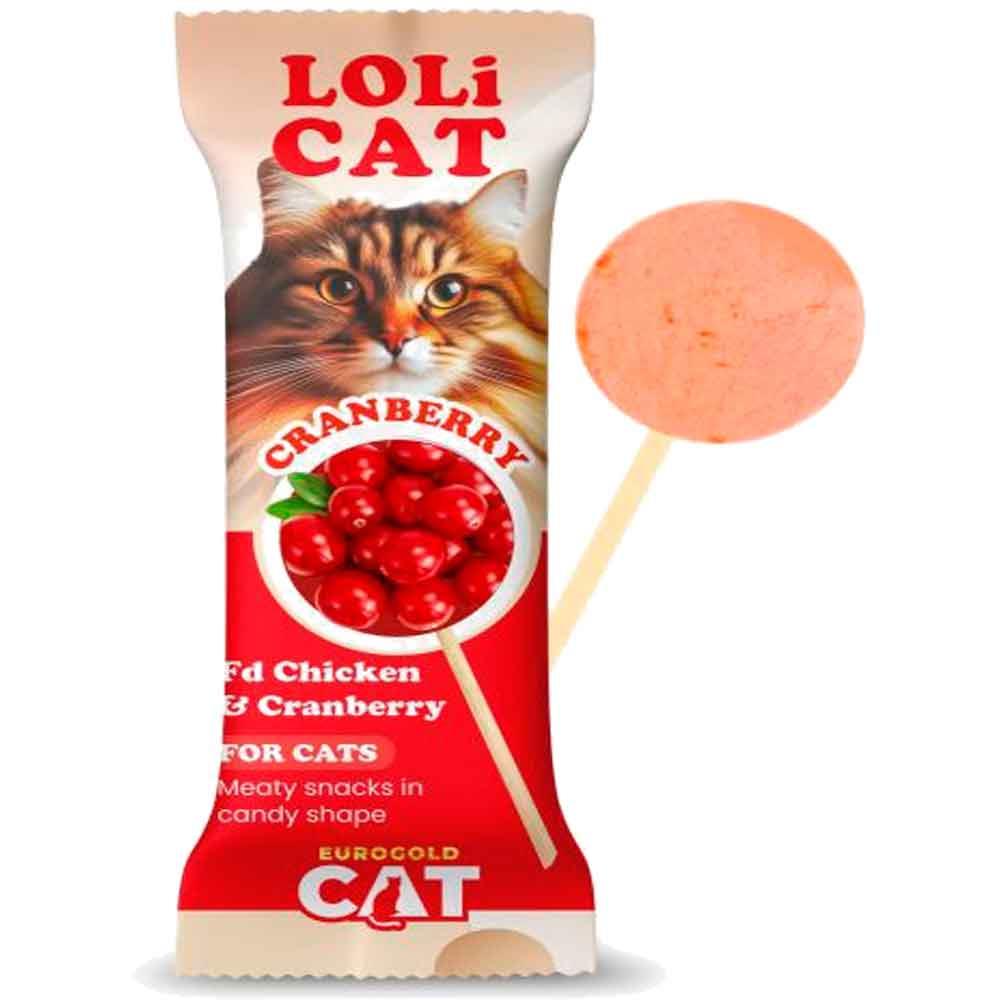 EuroGold LoliCat FD Kedi Ödülü Kızılcıklı 1,5 Gr LoliPop 8681144151944 Amazon Pet Center