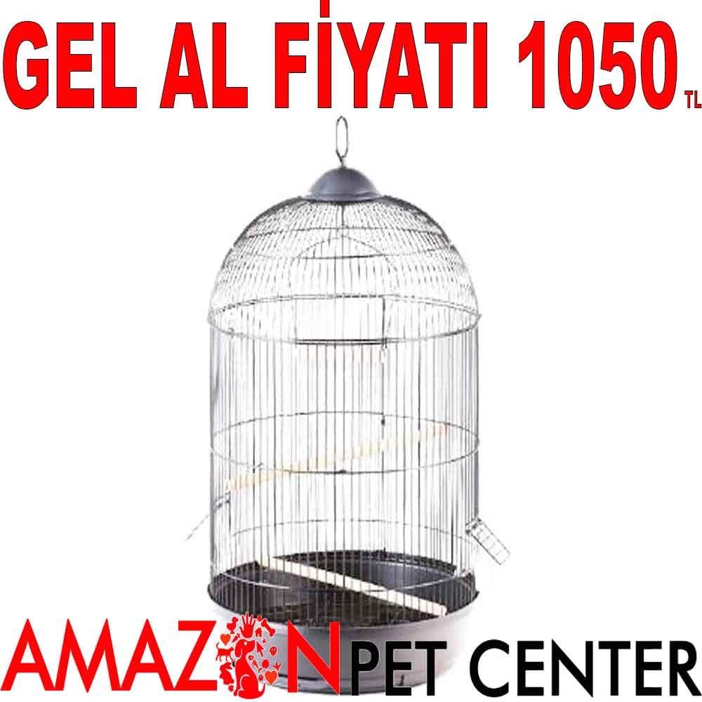 EuroGold Yuvarlak Salon Kafesi Krom (ø42x77 cm) Dış Yemlik 21990007 Amazon Pet Center