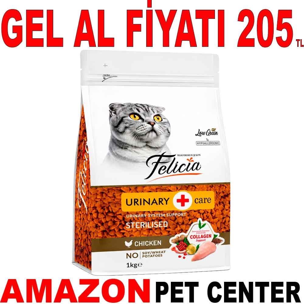 Felicia Kısır Kedi Maması Düşük Tahıllı Kolajenli Tavuklu 1 Kg Gel Al 35011798 Amazon Pet Center