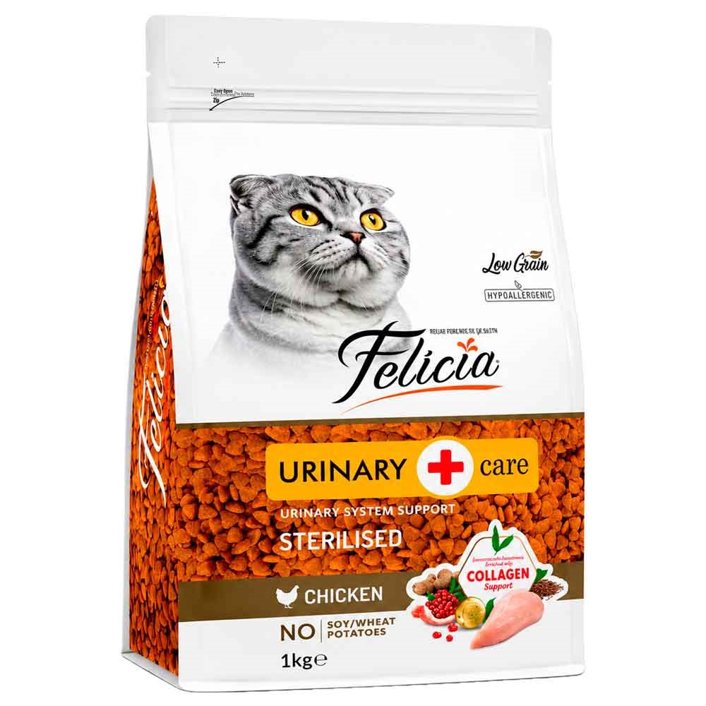 Felicia Kısır Kedi Maması Düşük Tahıllı Kolajenli Tavuklu 1 Kg 8682631207694 Amazon Pet Center