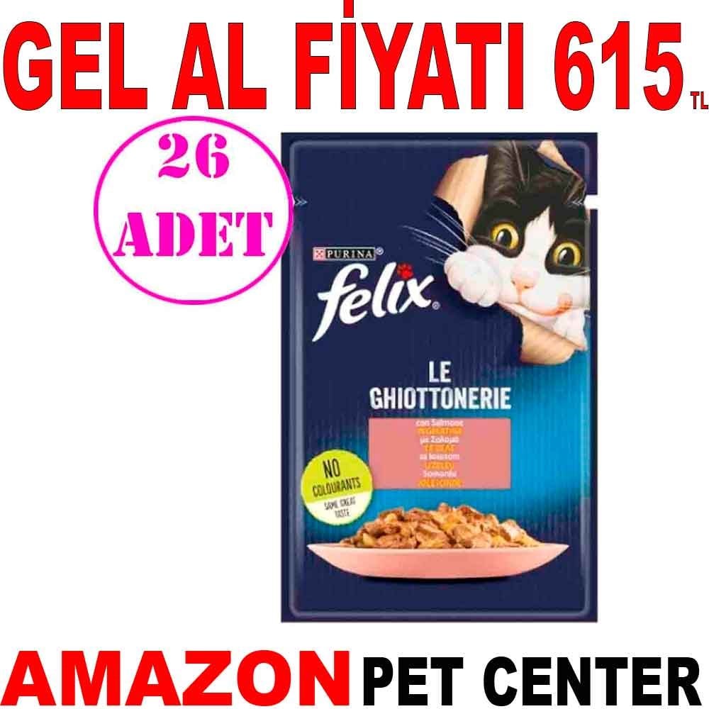Felix Somonlu Yaş Kedi Maması 85 Gr 26 AD Gel Al 20046002 Amazon Pet Center