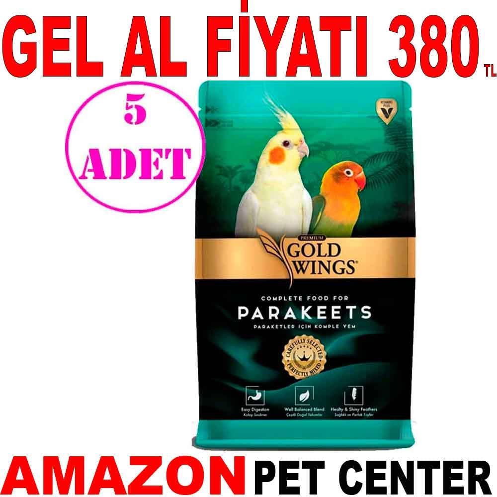 Gold Wings Premium Paraket Kuş Yemi 1 Kg 5 AD Gel Al 19345000 Amazon Pet Center