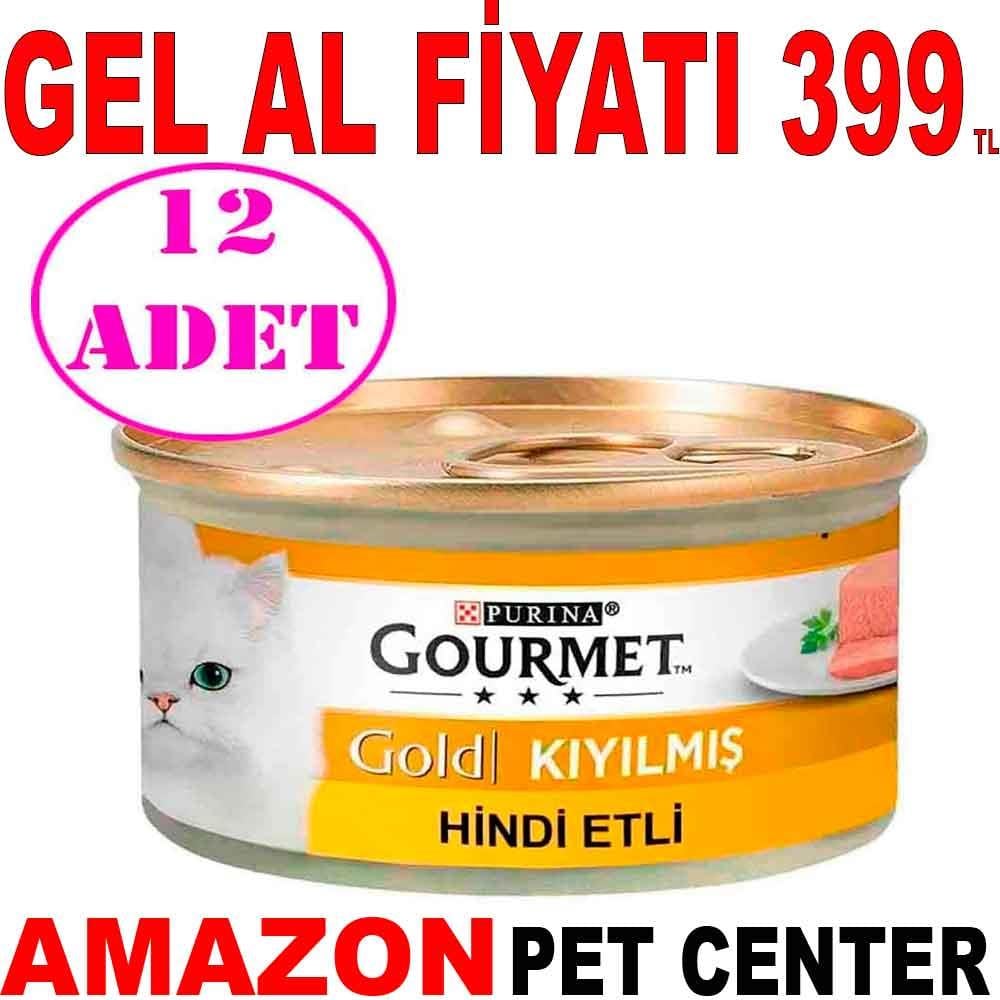 Gourmet Gold Kıyılmış Hindili Kedi Konservesi 85 Gr 12 AD 21834004 Amazon Pet Center