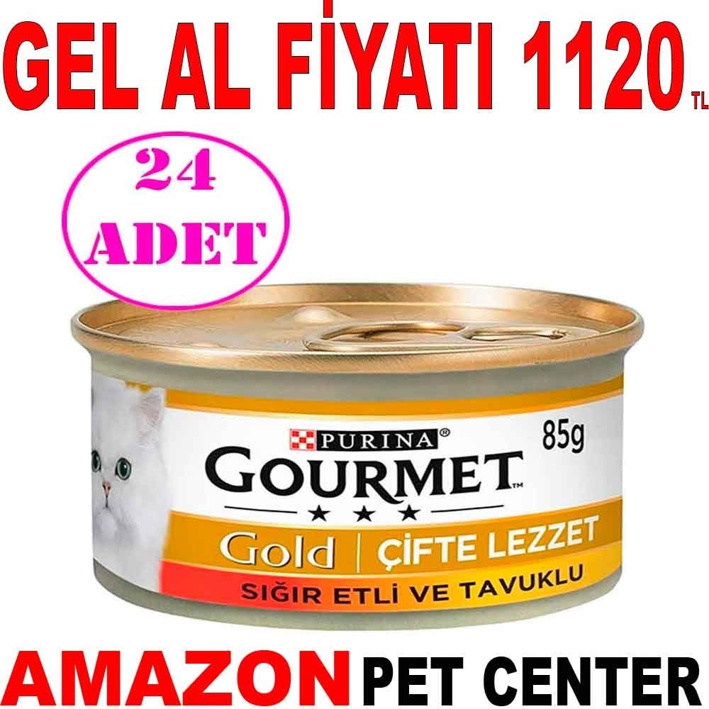 Gourmet Gold Sığır Etli Tavuklu Kedi Konservesi 85gr 24 AD Gel Al 18296006 Amazon Pet Center