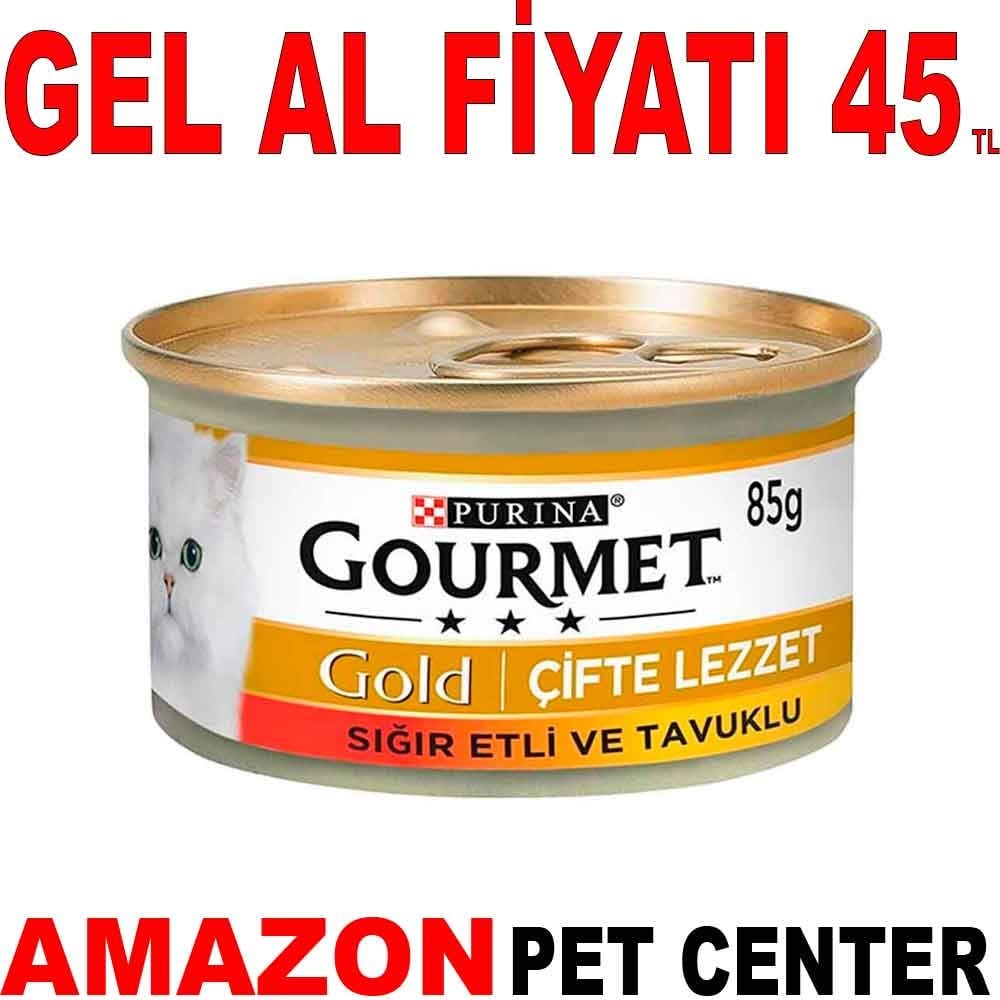 Gourmet Gold Sığır Etli ve Tavuklu Kedi Konservesi 85 gr Gel Al 35004103 Amazon Pet Center