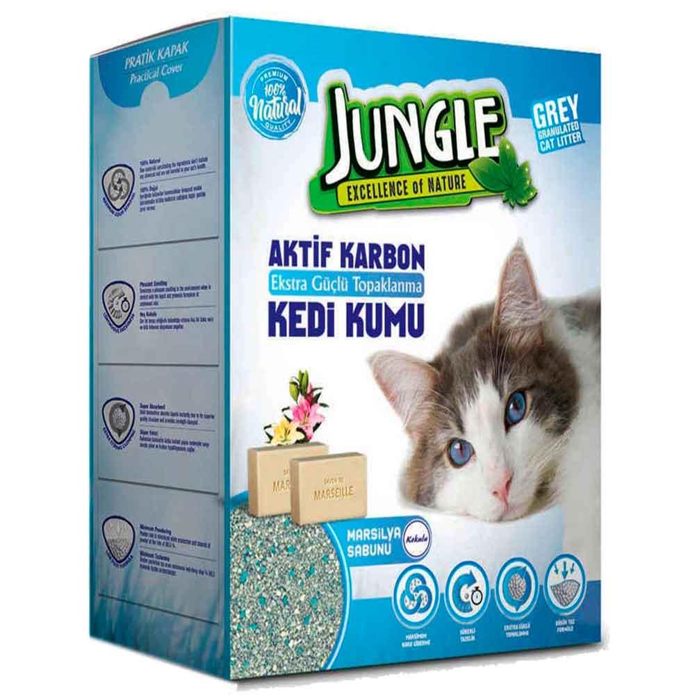 Jungle Aktif Karbon Marsilya Sabunu Kokulu Kedi Kumu 6 Litre 8681299607303 Amazon Pet Center