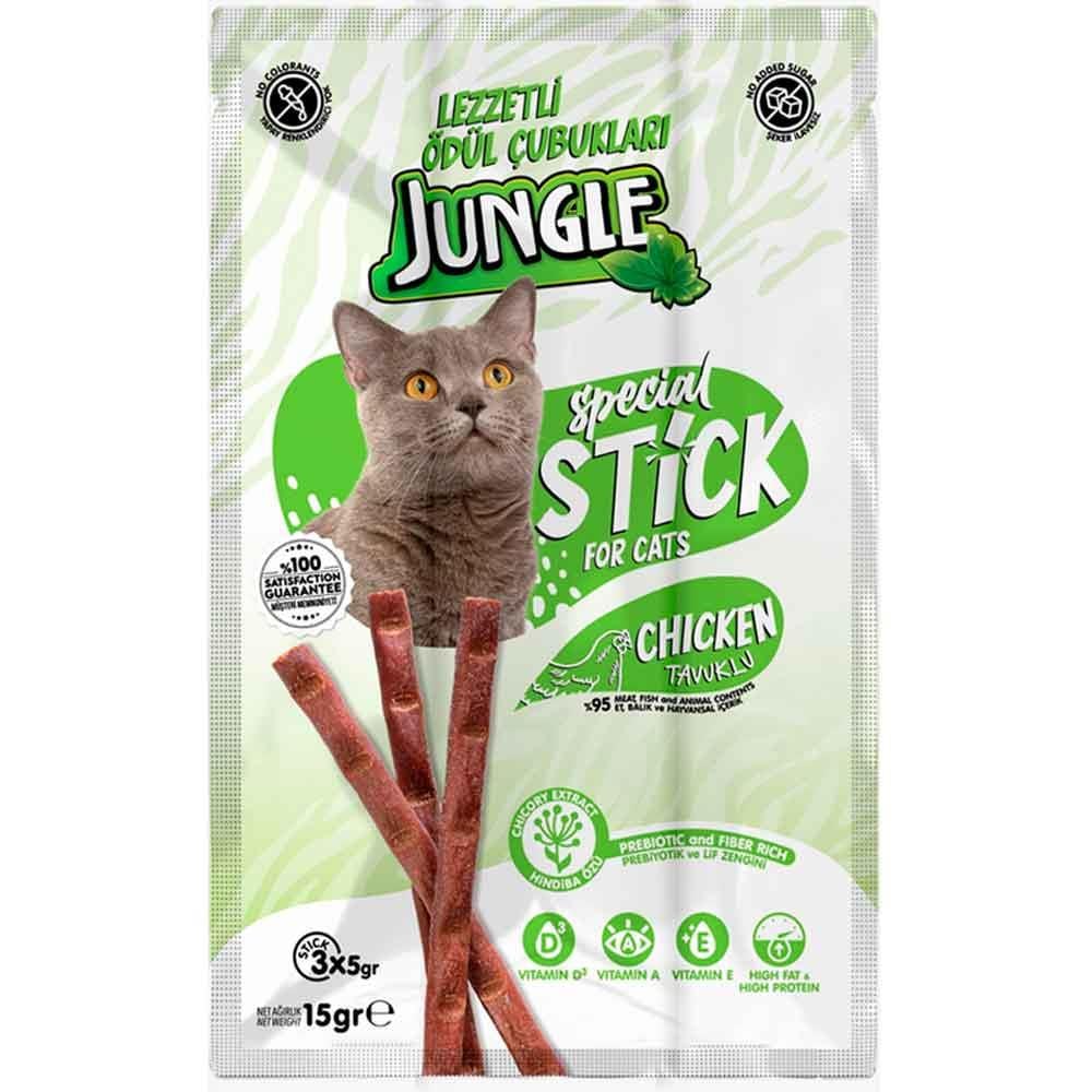 Jungle Sticks Tavuklu Kedi Ödül Çubuğu 3x5 Gr 8682631205591 Amazon Pet Center