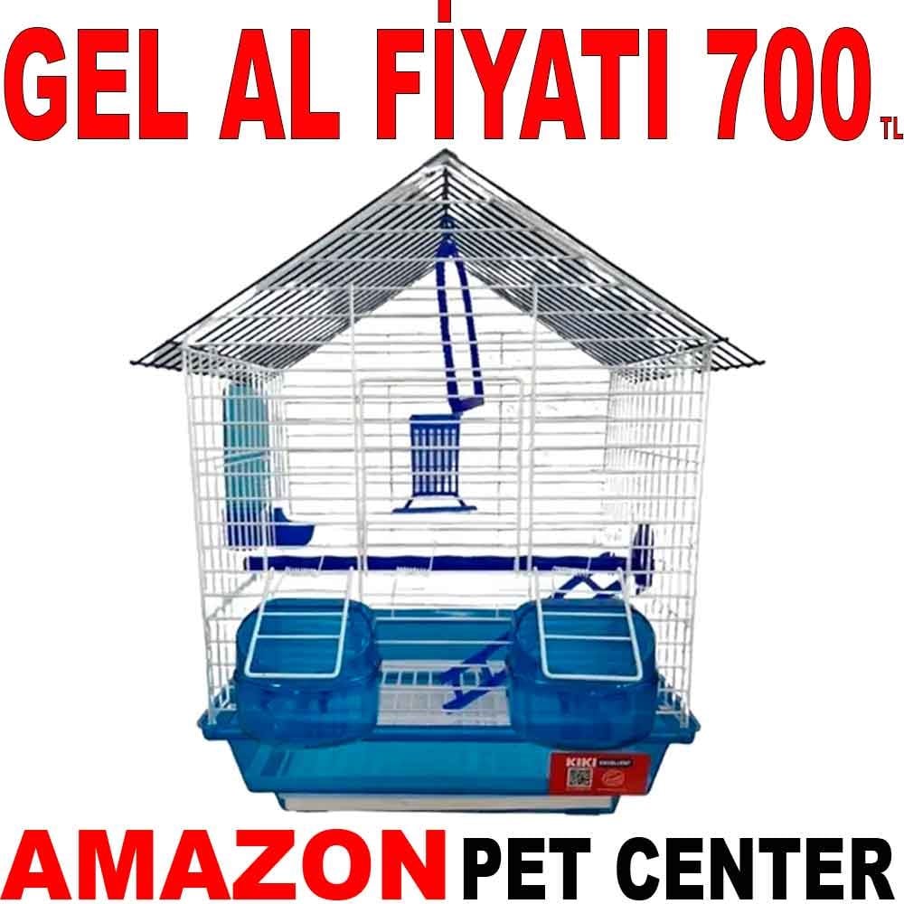 Kiki Kuş Kafesi Dik Çatılı Karışık Renkli 38x29x20 Cm Gel Al 35007043 Amazon Pet Center