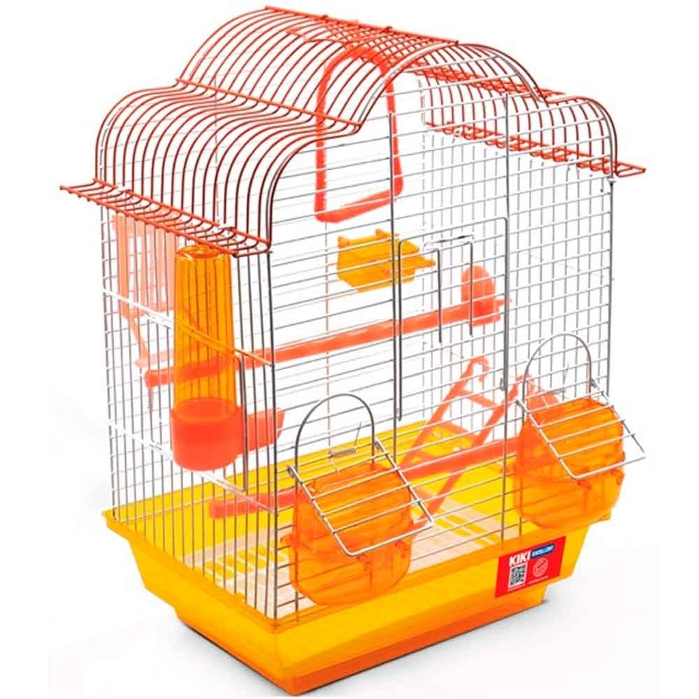 Kiki Kuş Kafesi Papatya Çatılı Karışık Renkli 43x30x22 cm 35007050 Amazon Pet Center