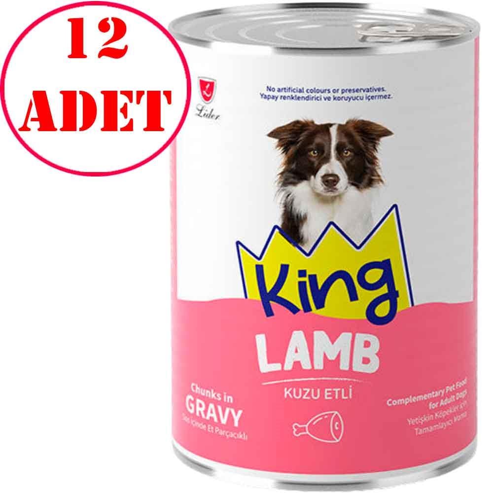 King Kuzu Etli Köpek Konservesi Sos İçerisinde Et Parçacıklı 400 Gr 12 AD 35005407 Amazon Pet Center