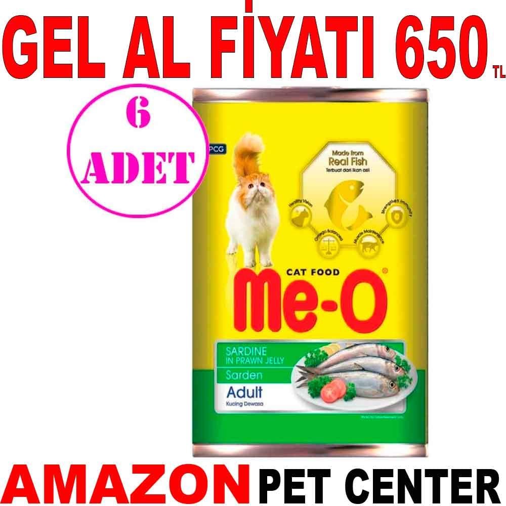 Me-O Sardalyalı Karides Soslu Kedi Konservesi 400 Gr 6 AD 21292002 Amazon Pet Center
