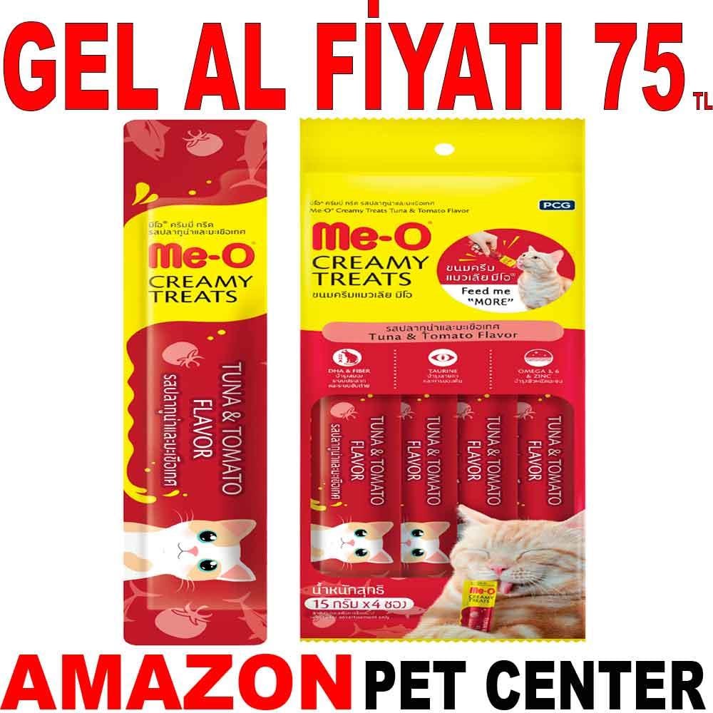 Meo Ton Balıklı Domatesli Krema Kedi Ödülü Kedi Çorbası 4x15 gr 35003687 Amazon Pet Center