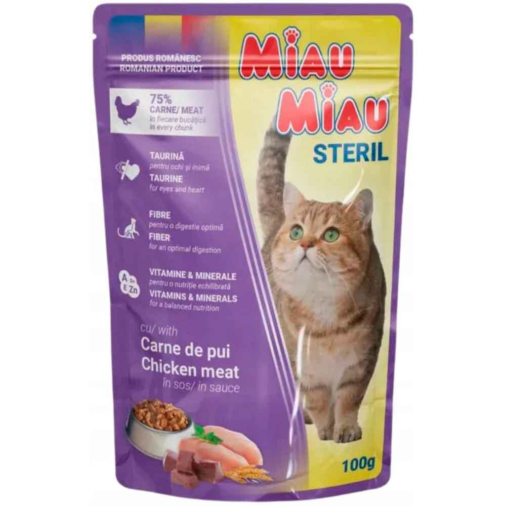 Miau Miau Kısır Kedi Konservesi Tavuklu 100 Gr 5949060207699 Amazon Pet Center