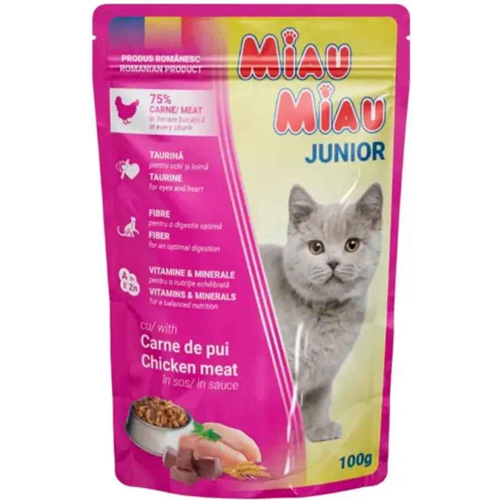 Miau Miau Kitten Tavuklu Yavru Kedi Konservesi 100 Gr 5949060207705 Amazon Pet Center