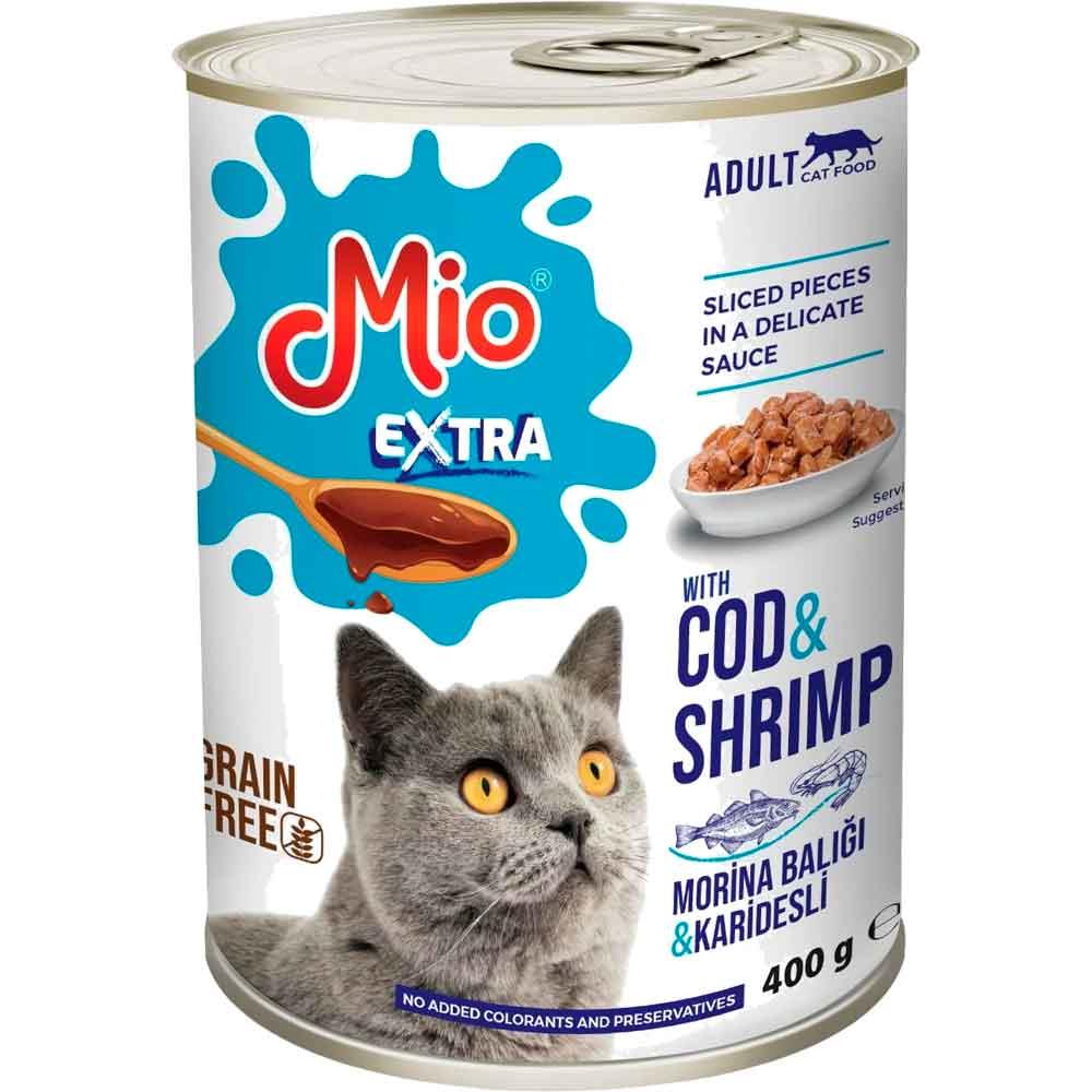 Mio Kedi Konservesi Extra Karidesli Morina Balıklı 400 Gr 8683762182409 Amazon Pet Center