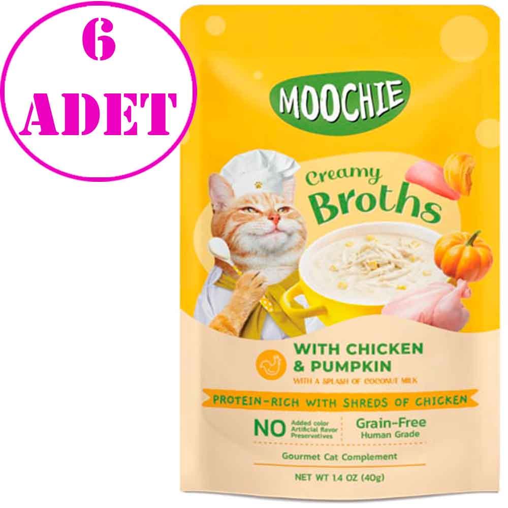 Moochie Kedi Çorbası Parça Tavuklu Balkabaklı Tahılsız 40 Gr 6 AD 32135251 Amazon Pet Center