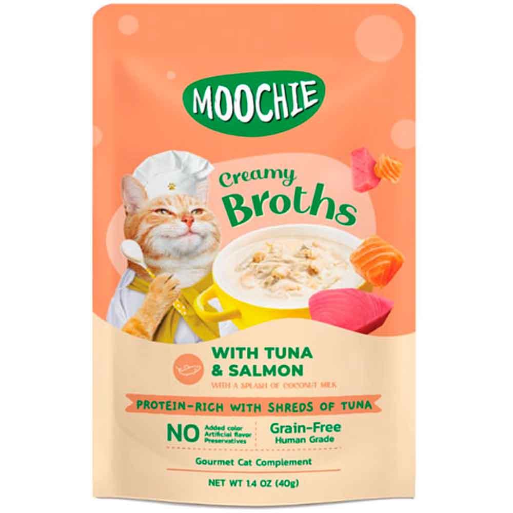 Moochie Kedi Çorbası Parça Ton Balığı Somon Tahılsız 40 Gr 8859710201991 Amazon Pet Center