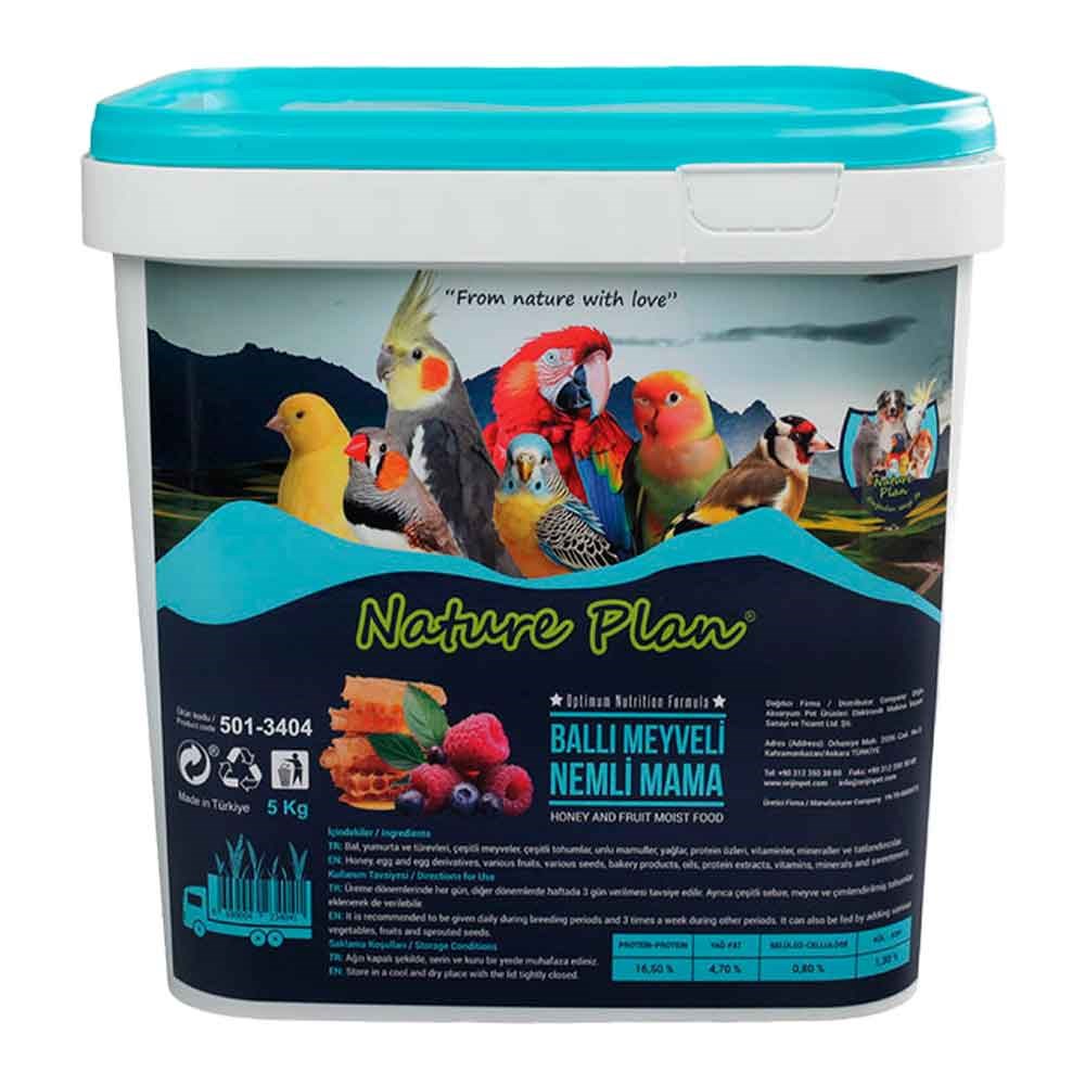 Nature Plan Ballı Meyveli Nemli Kuş Maması 5 Kg 8699004234041 Amazon Pet Center