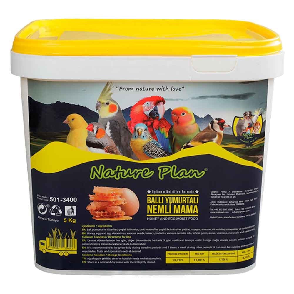 Nature Plan Ballı Yumurtalı Nemli Kuş Maması 5 Kg 8699004234003 Amazon Pet Center