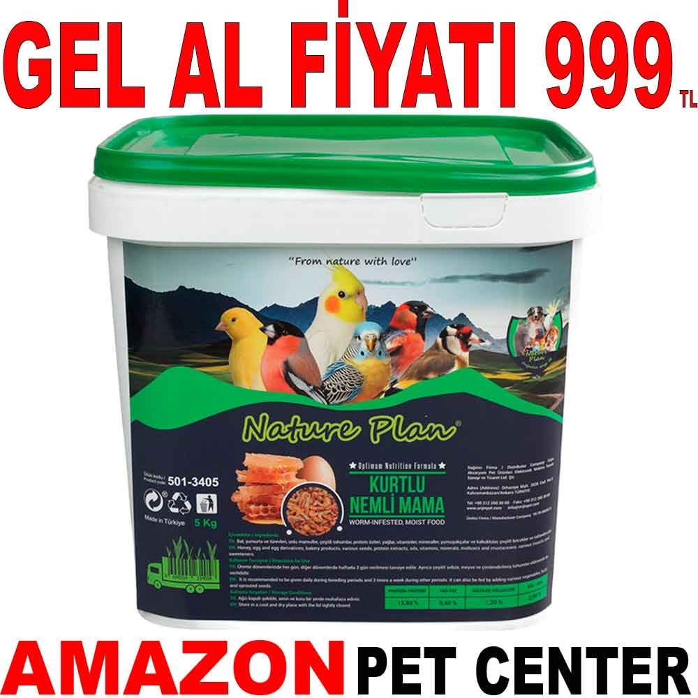 Nature Plan Nemli Kurtlu Kuş Maması 5 Kg Gel Al 35008491 Amazon Pet Center