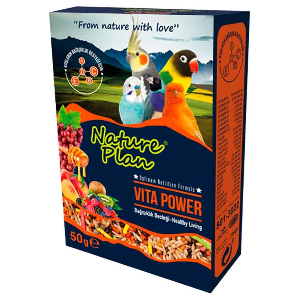 Nature Plan Vita Power Kuşlar İçin Bağışıklık Destek ve Sağlık Yemi 50 Gr 8699004230227 Amazon Pet Center