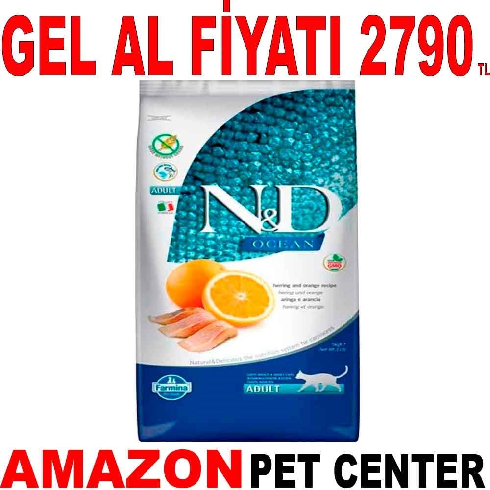 ND Balıklı Portakallı Tahılsız Yetişkin Kedi Maması 5 Kg Gel Al 18628005 Amazon Pet Center