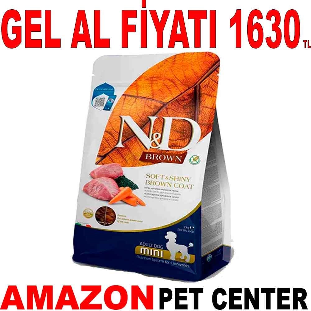 N&D Brown Kuzu Etli Havuç, Patates ve Spirulinalı Küçük Irk Köpek Maması 2 Kg Gel Al 19450001 Amazon Pet Center