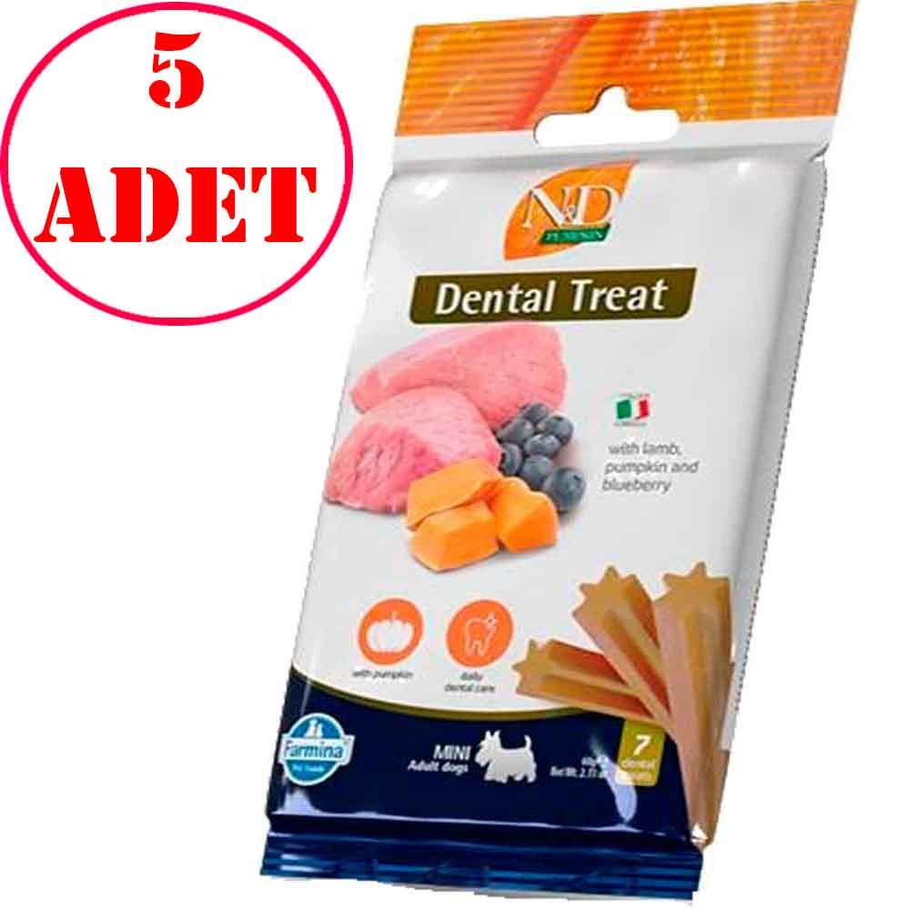 ND Dental Treat Kuzulu Yaban Mersinli Mini Köpek Ödülü 7'li Paket 5 AD 22279002 Amazon Pet Center