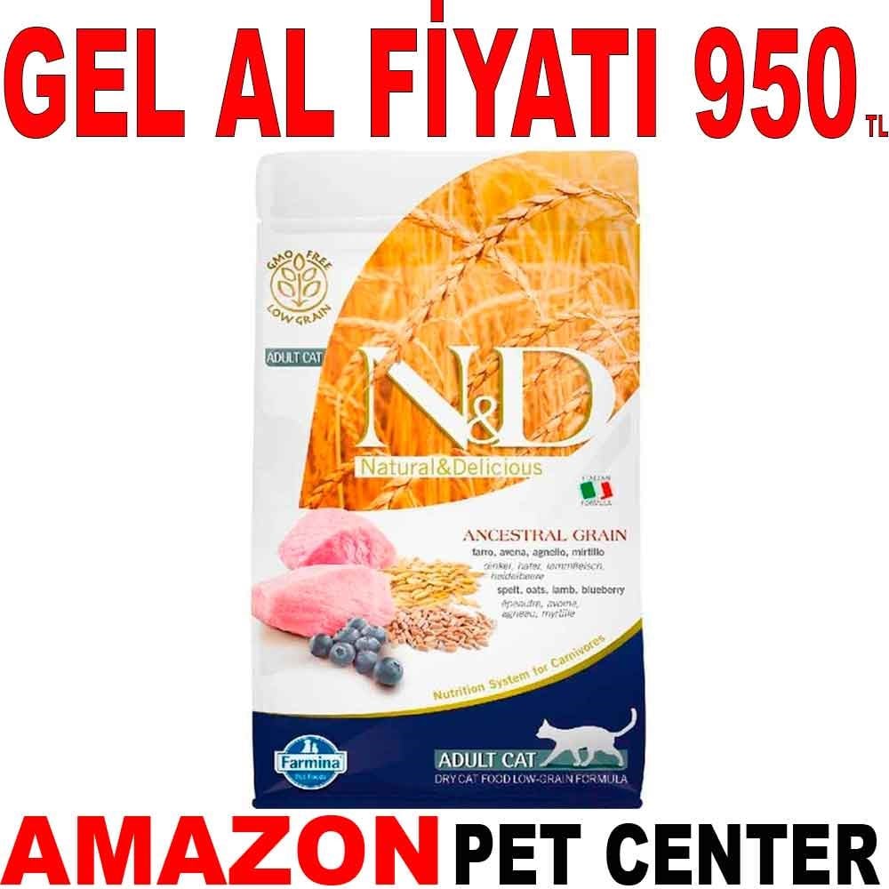 ND Düşük Tahıllı Kuzulu Yaban Mersinli Kedi Maması 1.5 Kg Gel Al  18569001 Amazon Pet Center