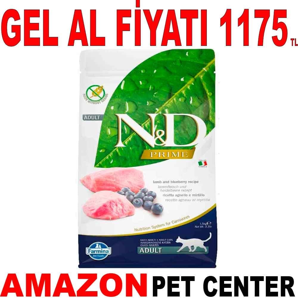 ND Kuzu Etli Yaban Mersinli Tahılsız Yetişkin Kedi Maması 1,5 Kg Gel Al 18591002 Amazon Pet Center