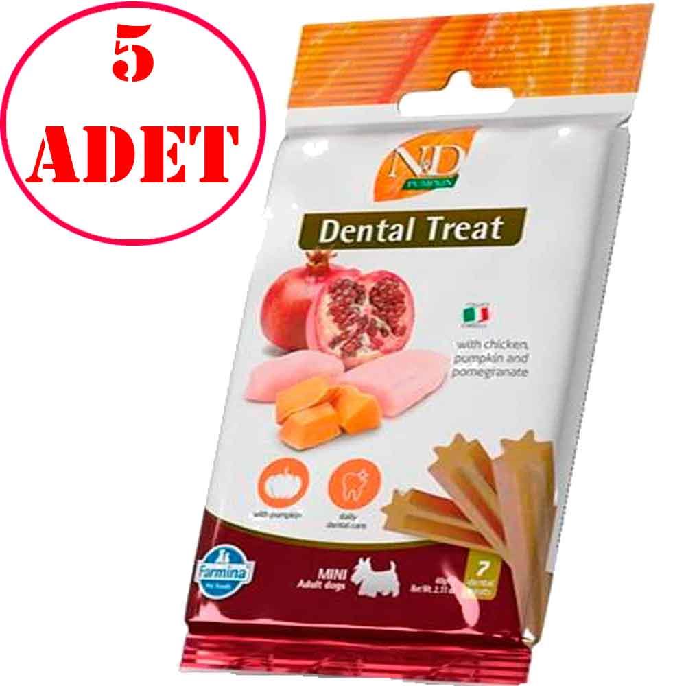 ND Narlı Balkabaklı Tavuklu Mini Köpek Ödülü Dental Treat 7'li Paket 5 AD 22276001 Amazon Pet Center